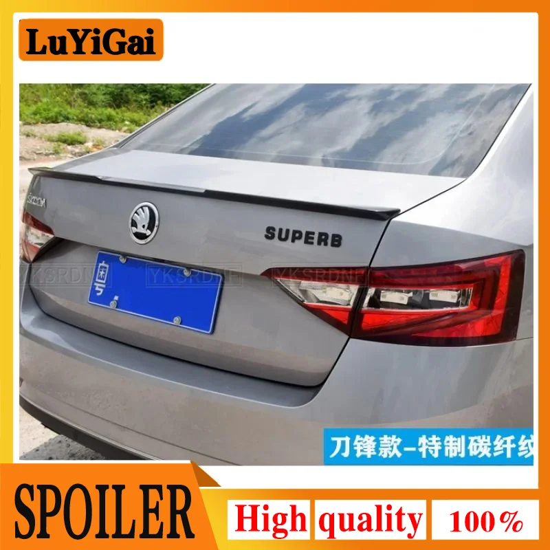 For Skoda Superb 2016-2019 High Quality Primer Color Exterior Rear Spoiler Tail Trunk Boot Wing Decoration Car Styling