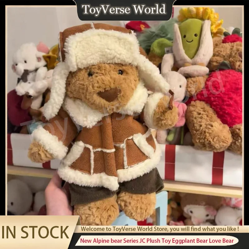 

New Alpine bear Series JC Plush Toy Eggplant Bear Love Bear Teddy Bear Doll Cute Kawaii Plush Anime Figure Birthday Toys Gifts