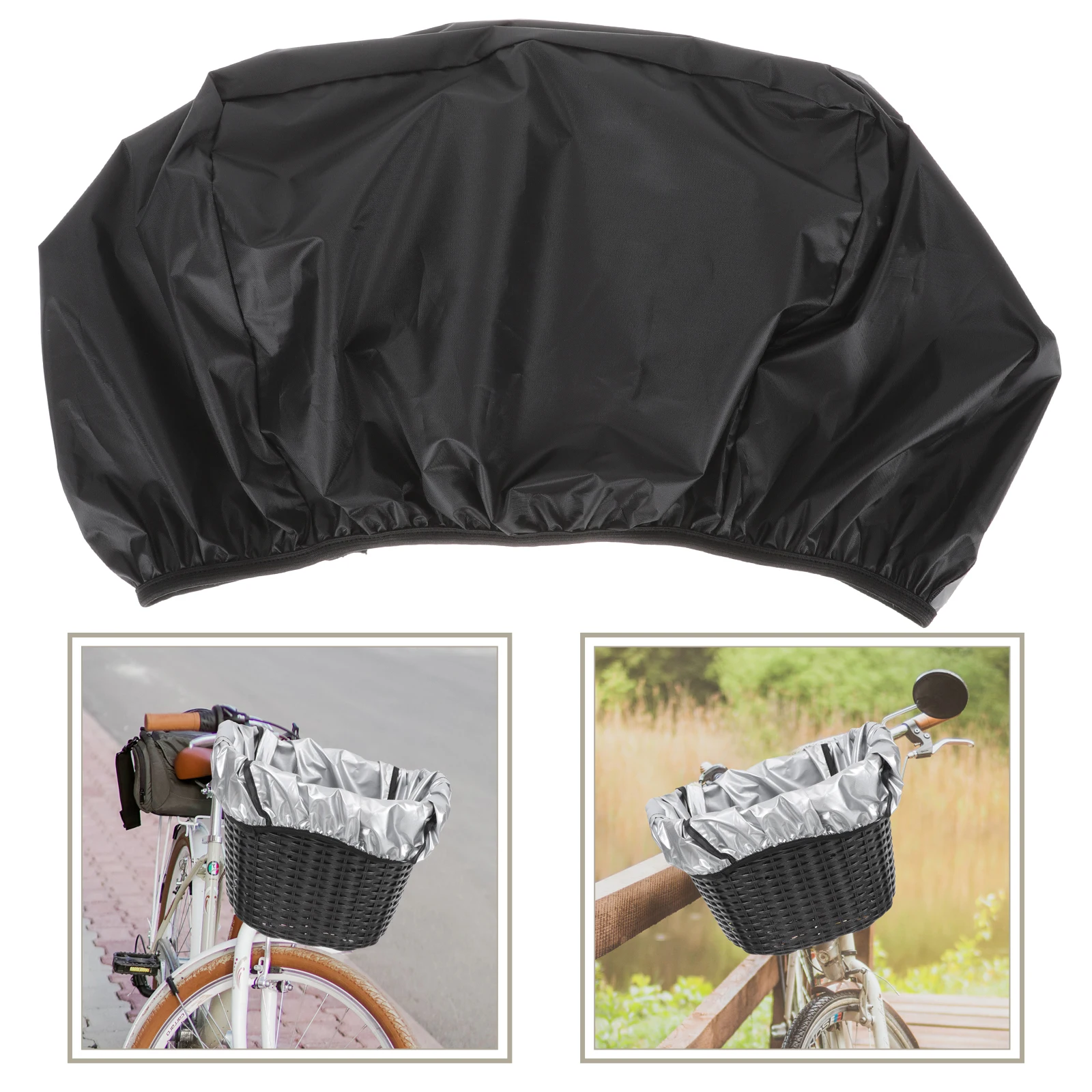 

1pc Waterproof Bike Basket Liner Cycling Front Basket Rainproof Protective Cover Foldable Lightweight Oxford Cloth For Hiking