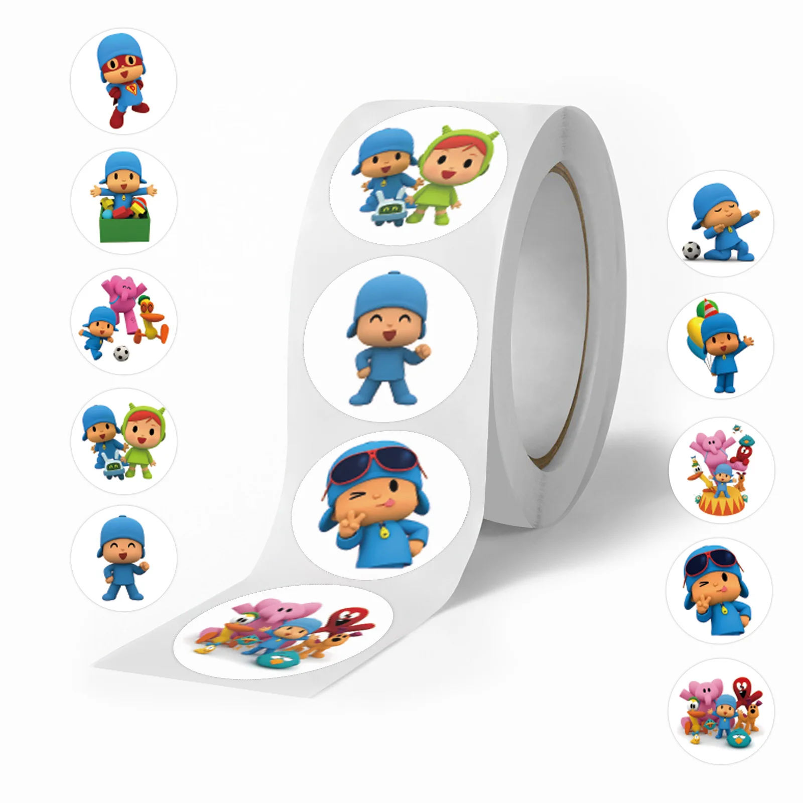 500pcs Cartoon Pocoyo Handbook Decoration DIY Notebook Stationery Seal Sticker