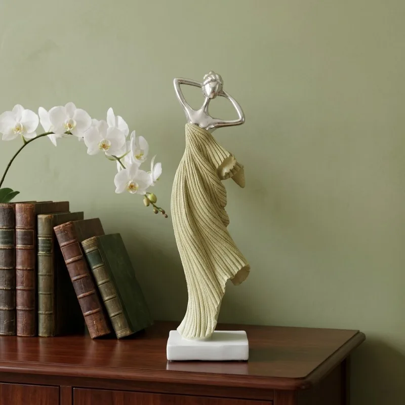 French Home Accessories Dance Italian Art Figure Ornaments French Style Living Room TV Cabinet Light Luxury Decoration Gift