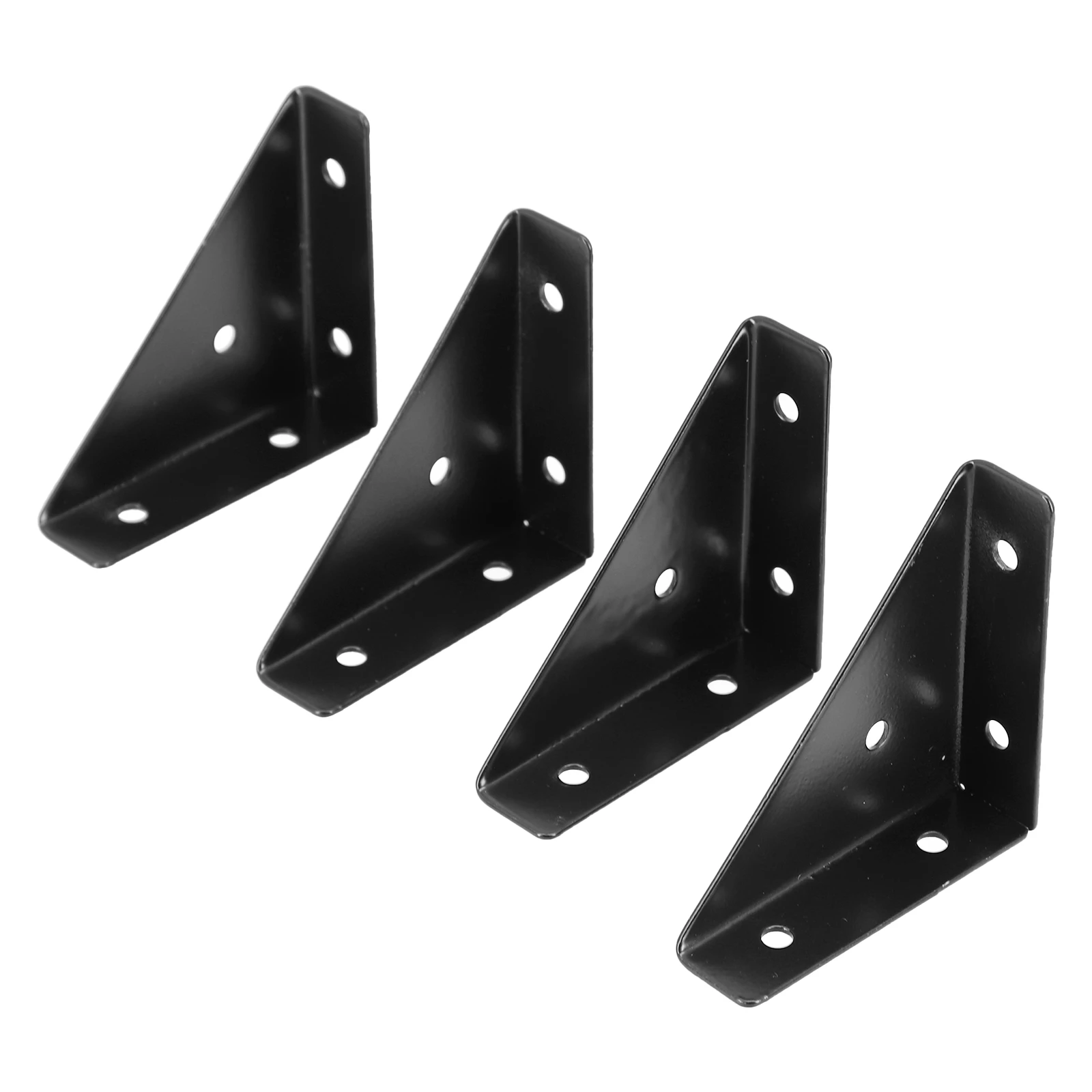 4Pcs Iron Corner Bracket Thickened Wall Fixed Bracket Support Frame Angle Corner Brackets Shelves Supporting Furniture Hardware