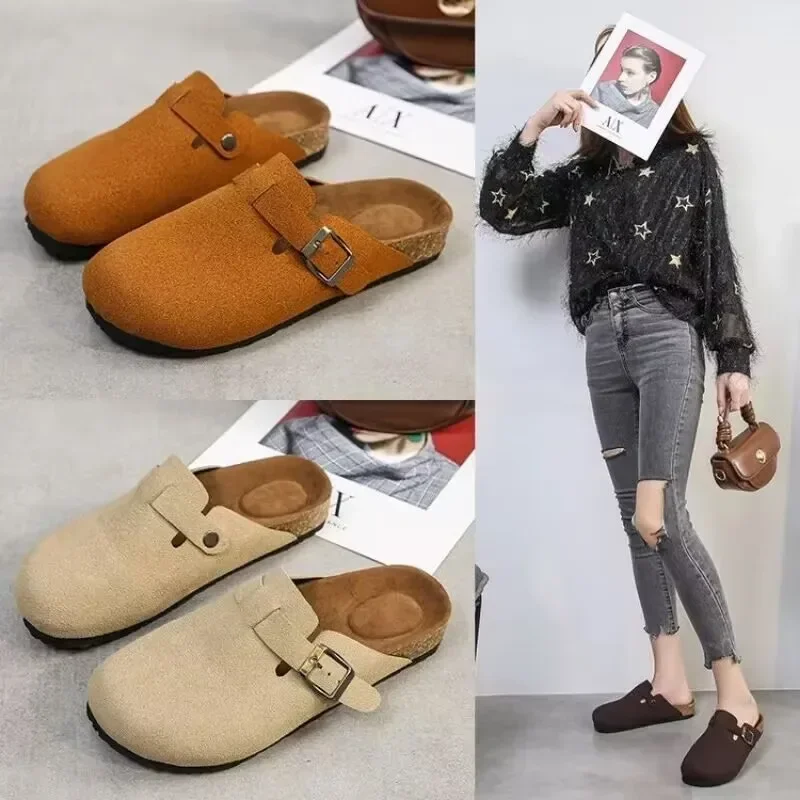 Men Suede Clogs Slippers Women Clogs Slippers Classic Leather Men Mules Fashion Antiskid Beach Slides With Arch Support 2023