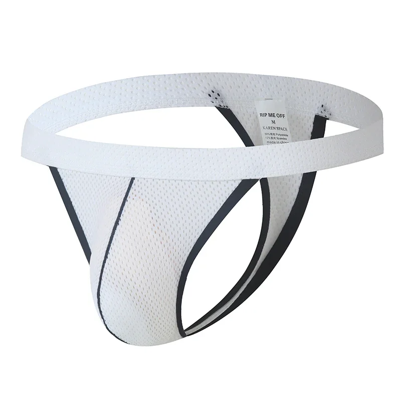 الرجال مثير شبكة تنفس سلسلة سيور منخفضة الخصر T-الظهر سراويل لينة ملابس داخلية مريحة الملابس الداخلية #2