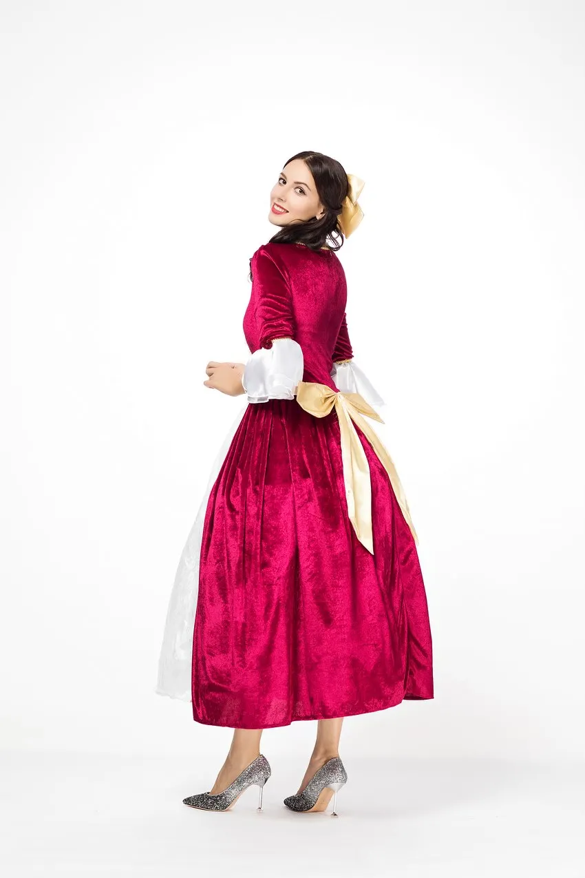 Costume de Cosplay Sexy pour Femme Adulte, Robe Longue Rouge, Princesse, Reine