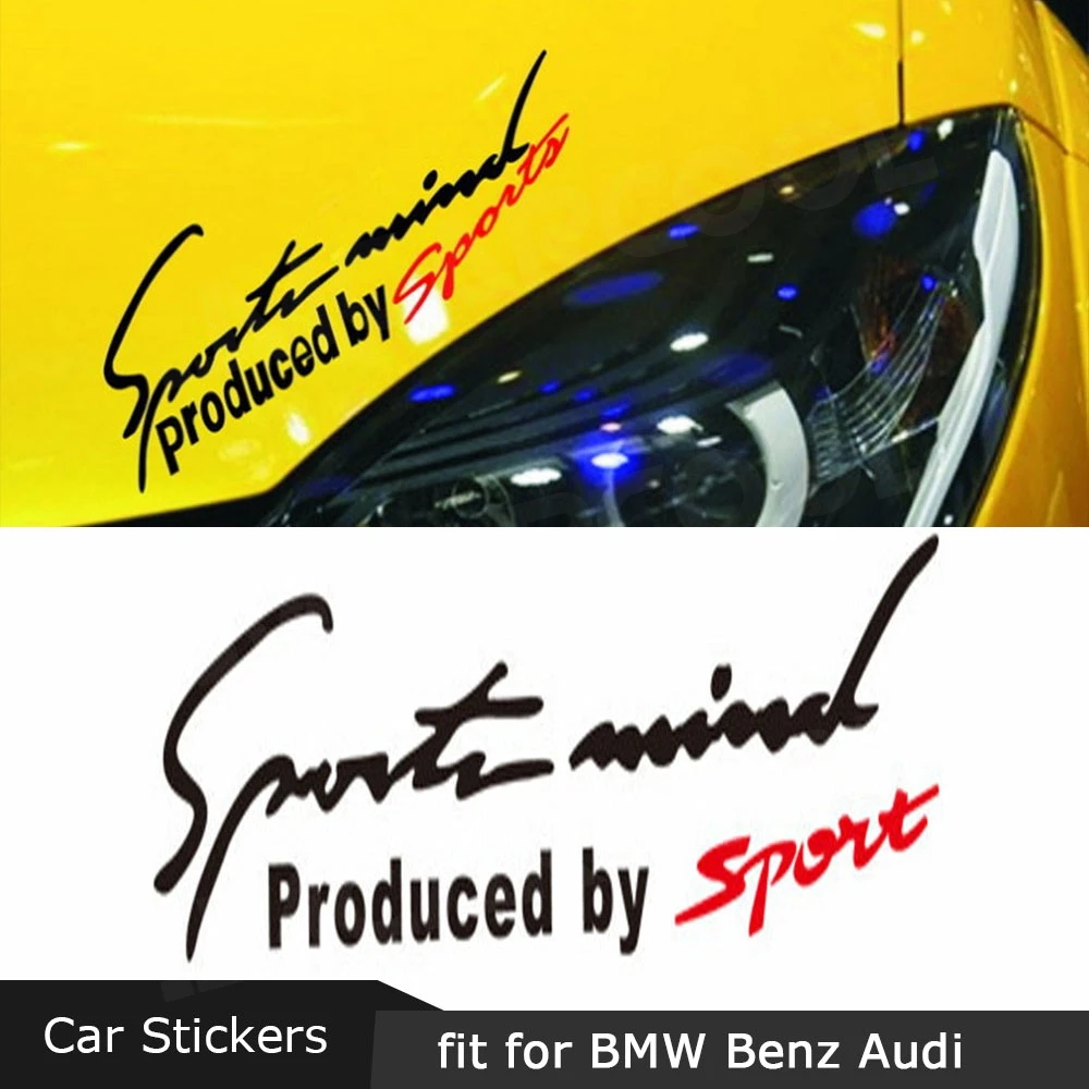 Car Sports Style Car Stickers Emblem Badge Decal Bonnet Stickers Accessories for Audi For BMW For Benz Decoration