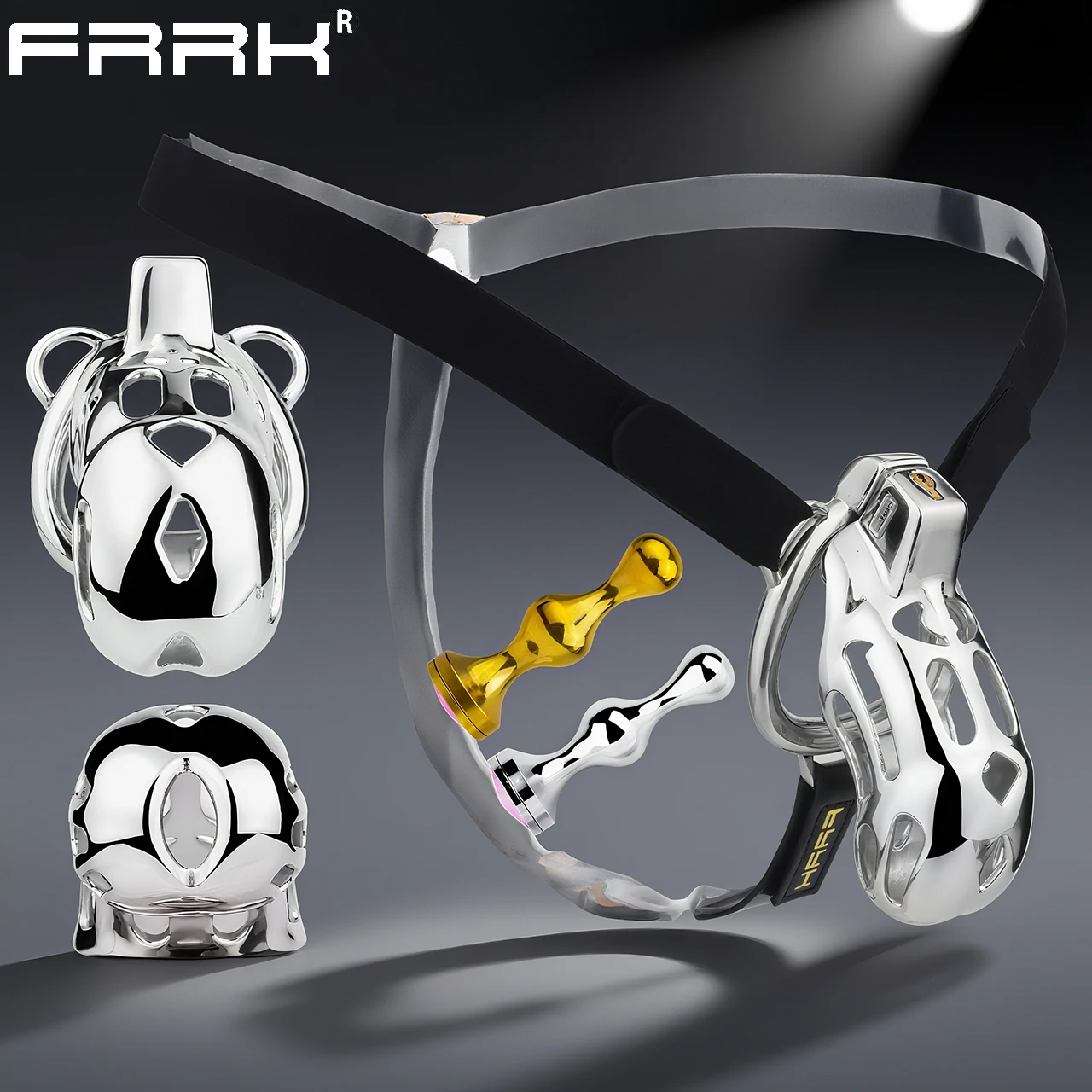 FRRK Speeltjes voor Man Volwassen Cobr Kuisheidsgordel Cock Cage Penis Sleeve Cockringen Erotische CB Lock BDSM CBT Kuisheid Spelletjes 18 +