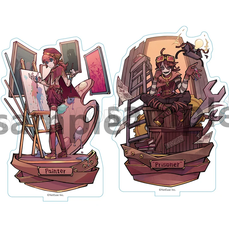 Game Identity V Retro Acrylic Stand Up Cosplay Character Prospector Postman Painter Priester Model Plate Desk Ornament Keychain