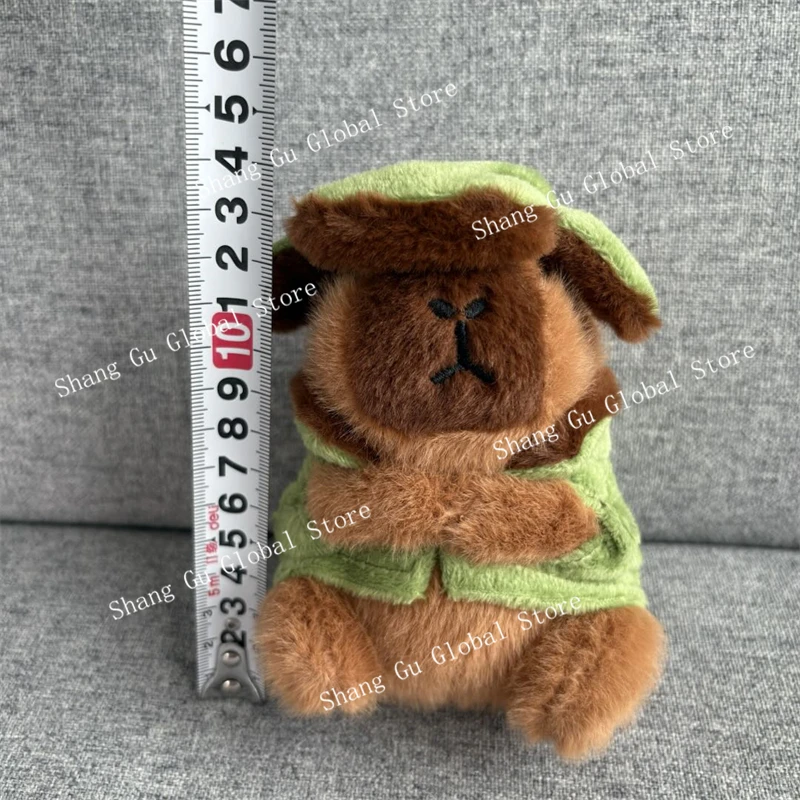 13 سنتيمتر/5.12in كابيبارا ألعاب من نسيج مخملي Kawaii معطف عسكري ظهره اكسسوارات الإبداع القطن محشوة الزخرفية دمية هدية عيد ميلاد #4