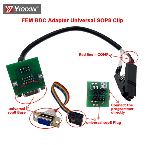 Универсальный адаптер FEM BDC SOP8 для BMW X1 X3 X5 X6 X7 серии 3 для Xhorse Key Tool Plus VVDI PROG CGDI ACDP Key Programmer