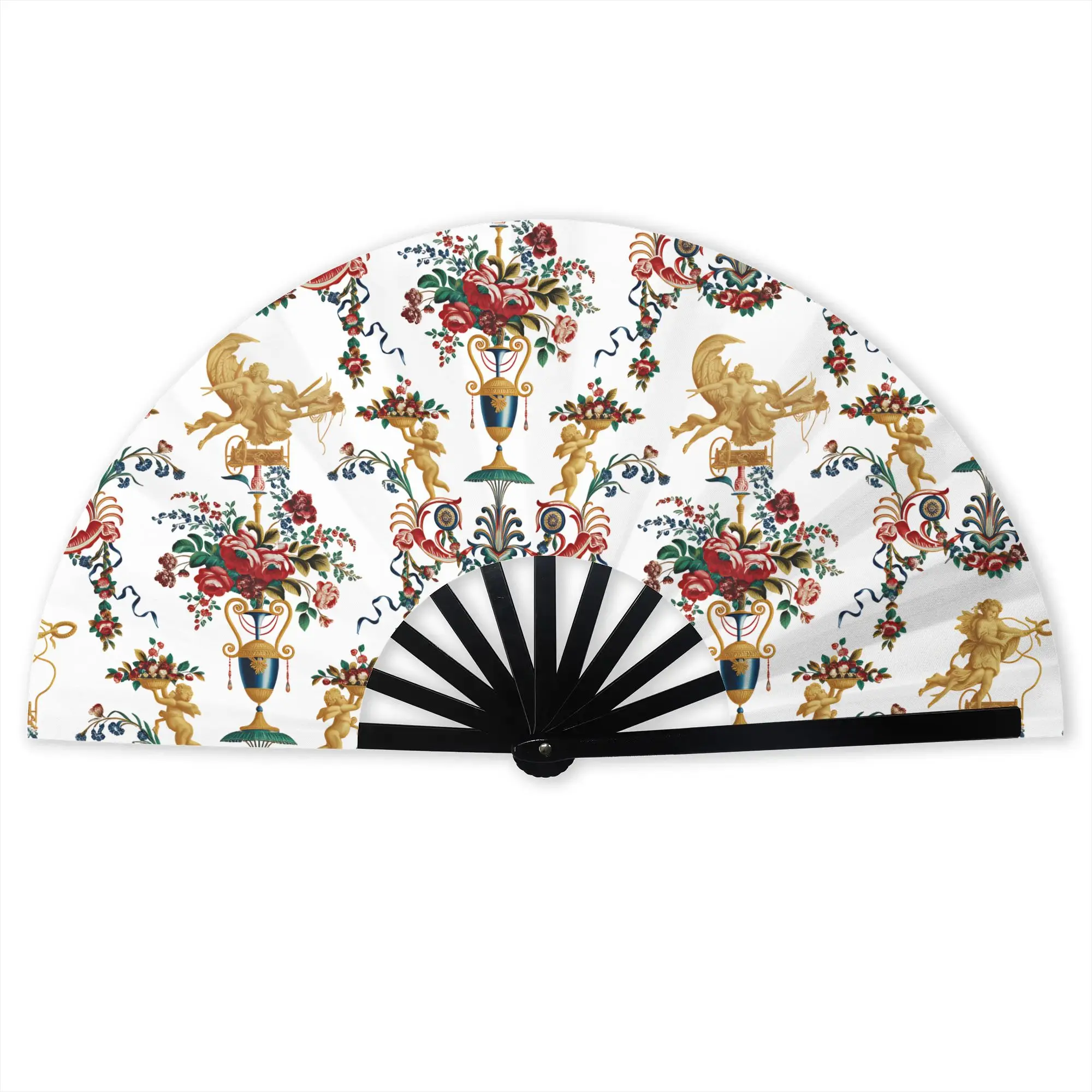 Victorian Renaissance Muses Arabesque  Hand Fan Promotional Gift Party Angel Rococo  Durable Folding Fans Creative Bulk Pack Fan