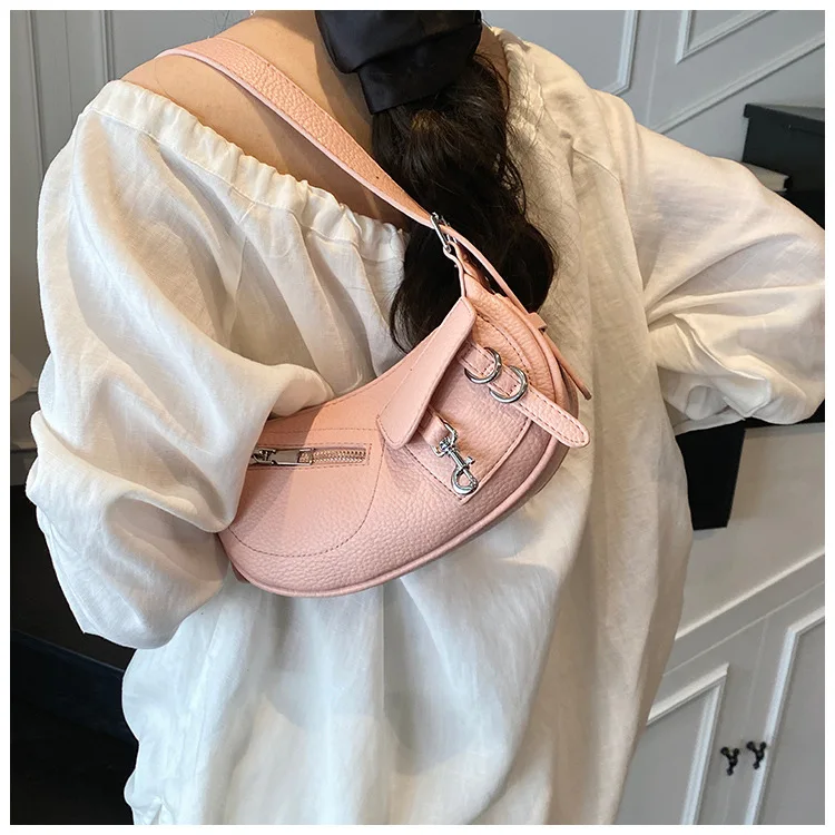 

2025 Women's Crossbody Bag – Premium Underarm Bag, European & American Trendy Spice Girl Style Niche Crescent Shoulder Bag​​