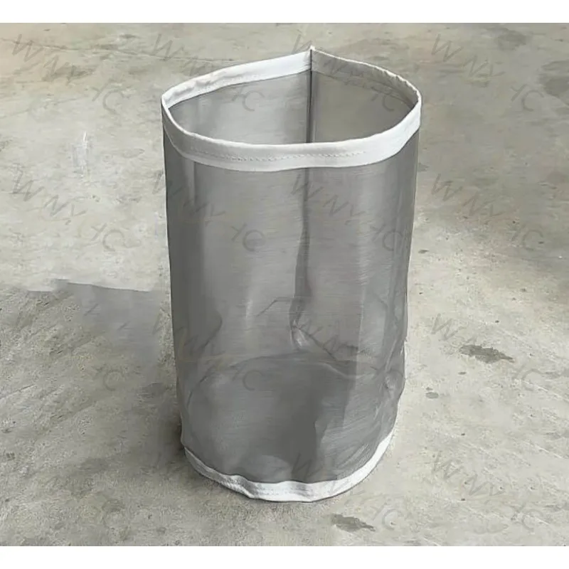 40-400 Mesh Stainless Steel Filter Straining Bags Round Reusable Paints Strainer Metal Woven Wire Bag Filter Sheet Fabrics