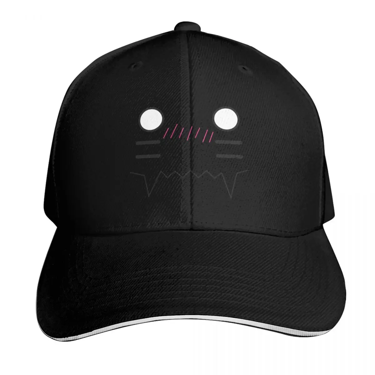 Al Blushing Baseball Cap Contrast Two Tone Brim Snapback Flat Bill Strapback Dad Hat