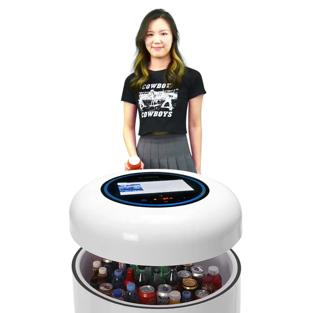 

Beauty Salon Smart Portable Refrigerator Coffee Table Wireless Charging Smart Blue-tooth Fridge Coffee Table With Speaker