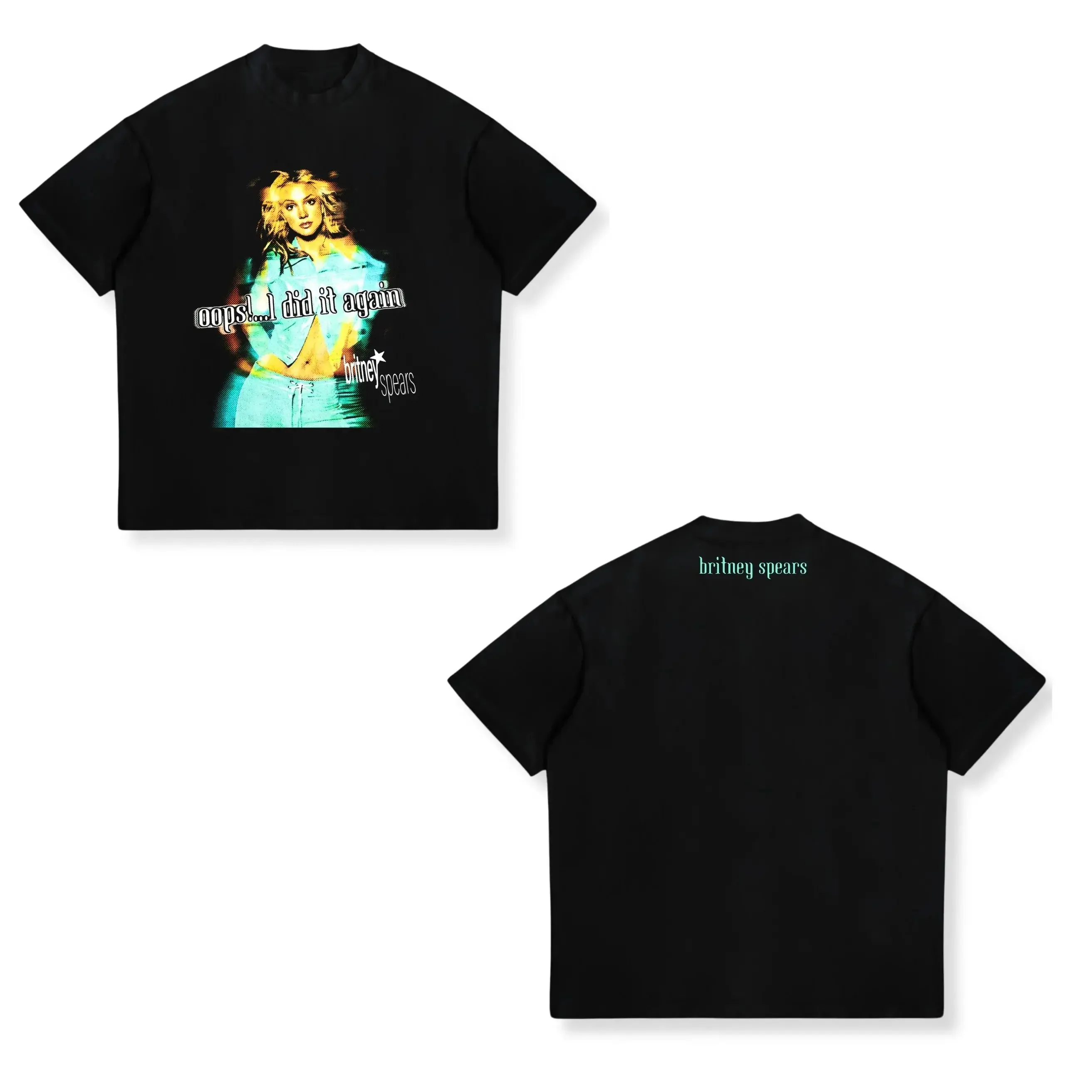 Y2K Streetwear Fashion, New Britney Spears Bubblegum Balloon T-Shirt, 2026 Retro Printed Crew Neck Top, Casual Loose T-Shirt