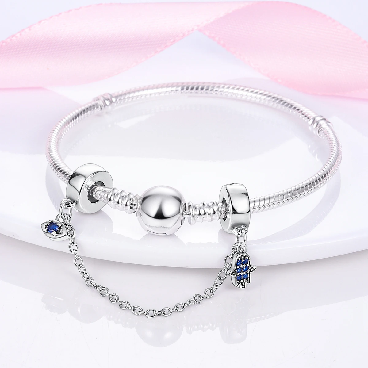 LAZA 1PC Silver Plated Cat Sister Luminous Star Charms Fit Bracelet DIY For Woman Fashion Jewelry image 3
