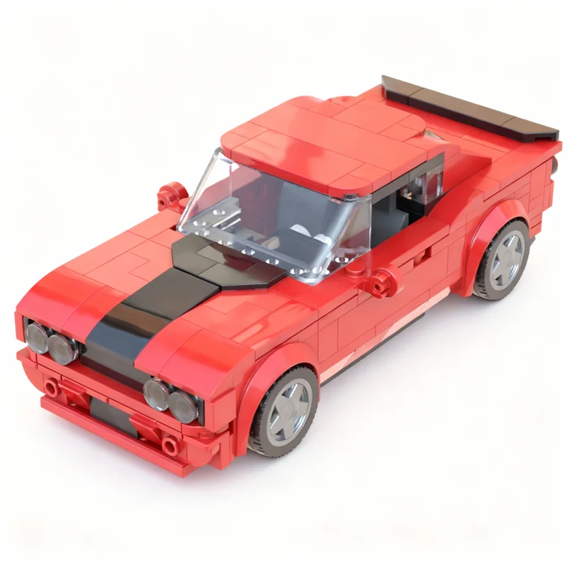 312pcs MOC City Champions Dodge Challenger Model Building Blocks Construction DIY Creative Assemble Birthday Christmas Gift Toys