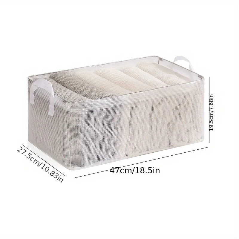 Clothes Organizer Storage Box for Closet, Pants Jeans Underwear T-Shirt Socks Cabinet Organizer, Durable and Space-Saving, 1Pc