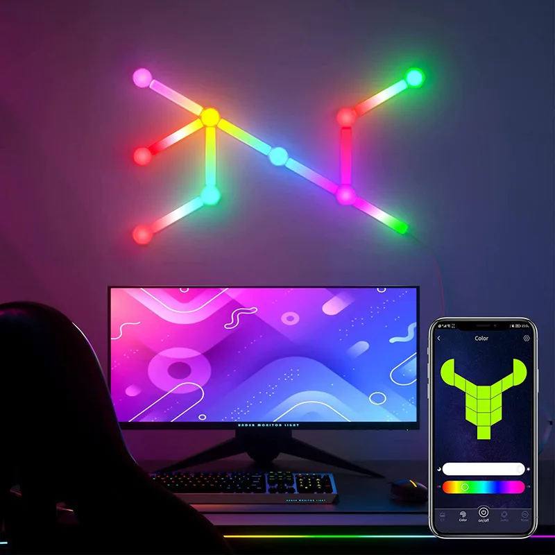 LED full-color constellation light 9 + 9 combination set DIY play home improvement atmosphere, graffiti APP rhythm adjustment