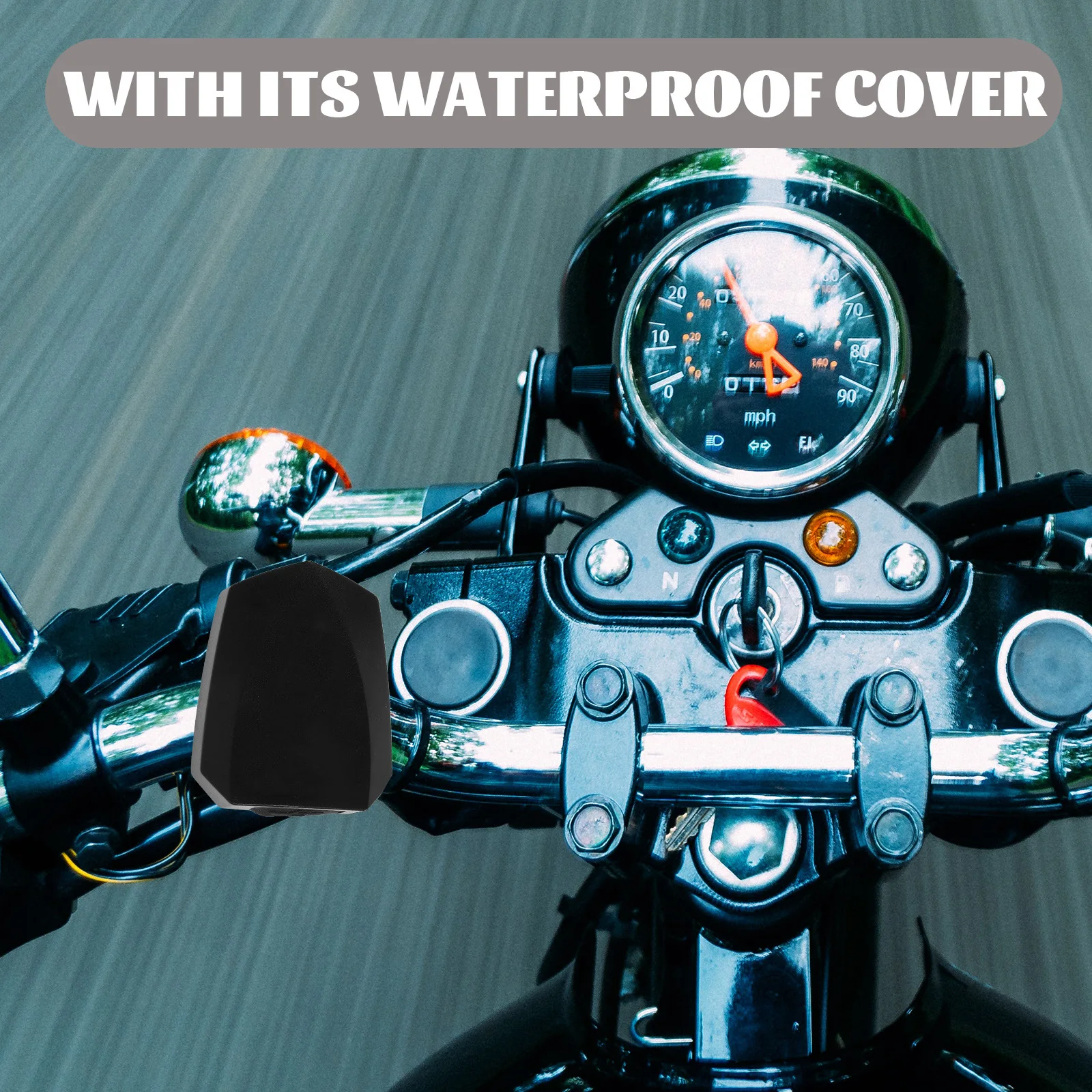 

Motorcycle Mobile Phone Waterproof Dual usb Electric Car with 12v-80v Handlebar Installation (Black)