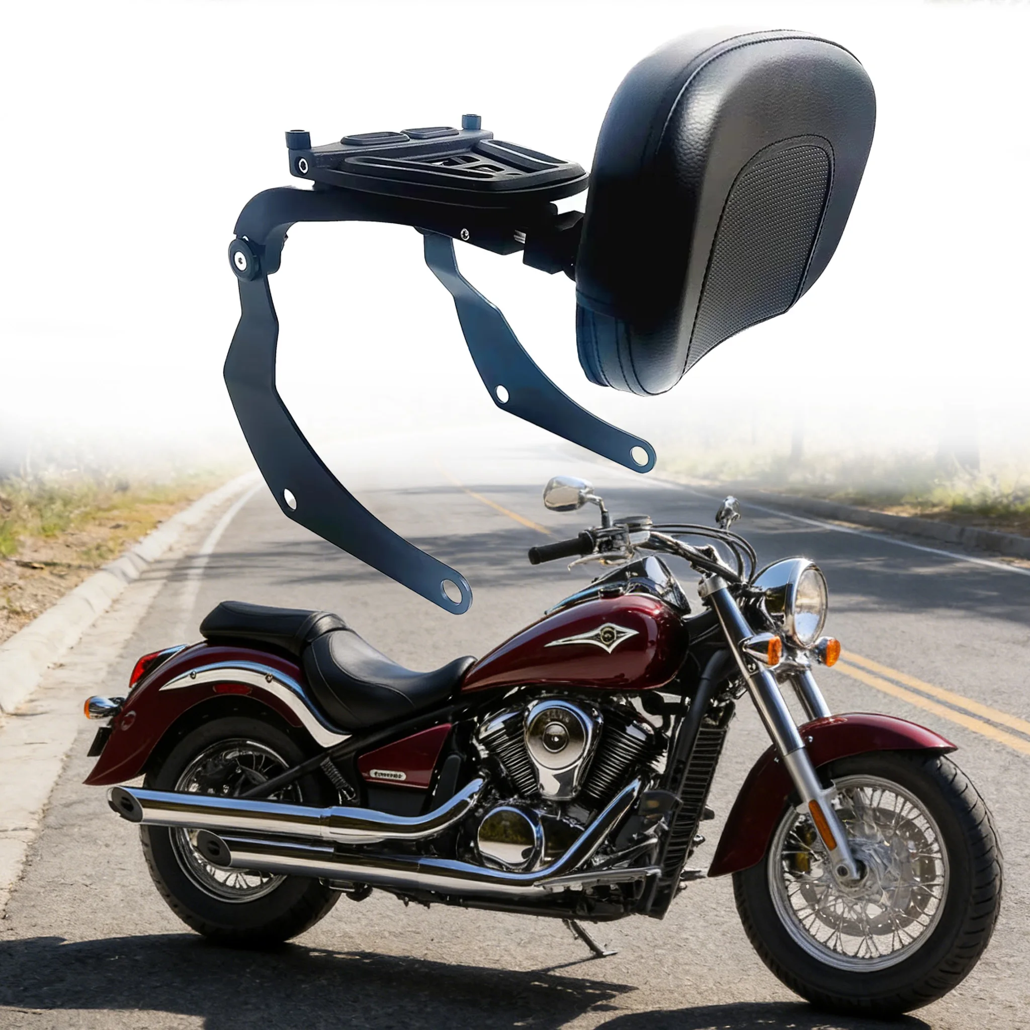 For Kawasaki Vulcan 900 1700 2000 VN900 VN1700 VN2000 Classic Motorcycle Rear Backrest Passenger Driver Sissy Bar