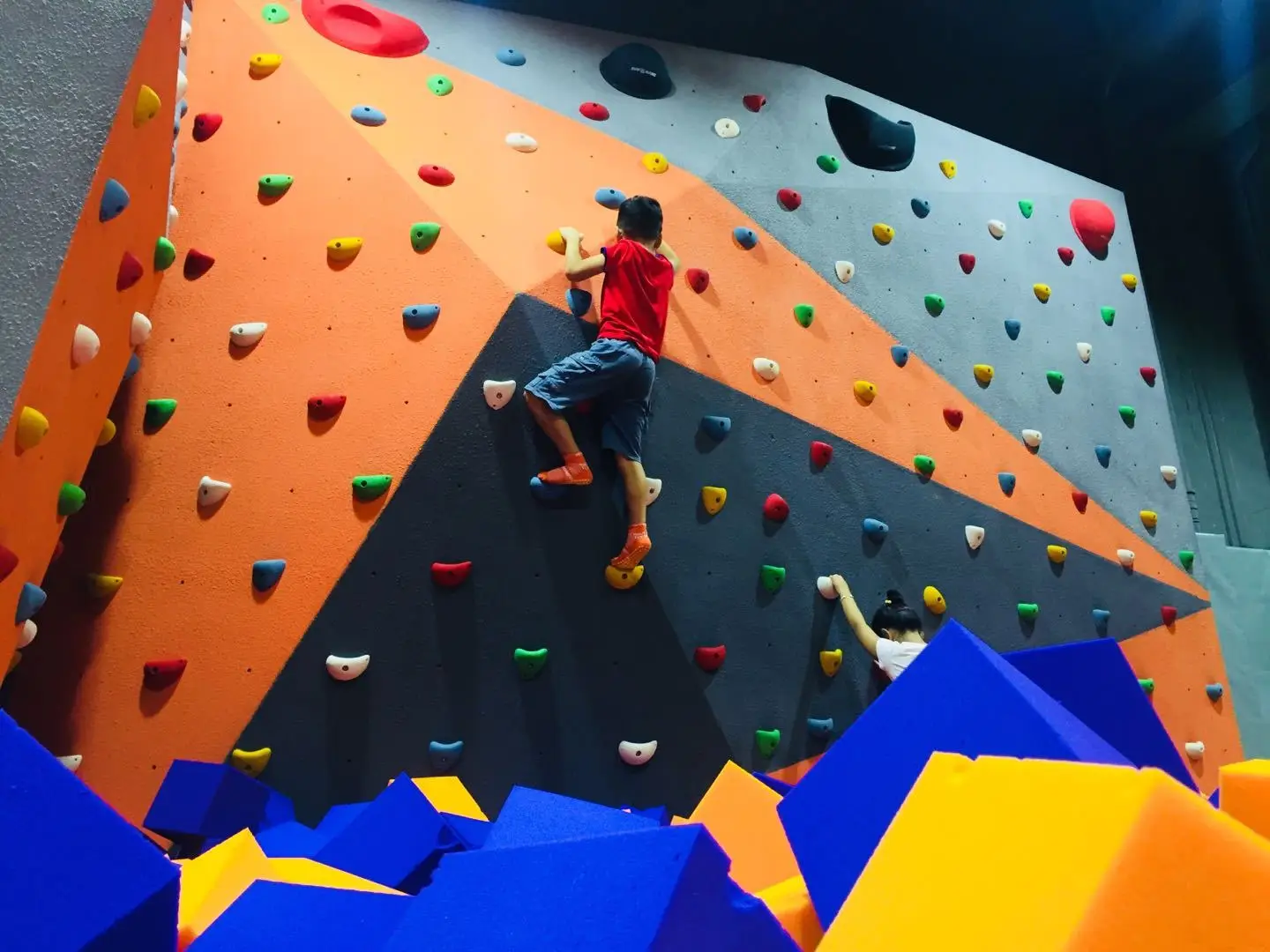 Indoor Trampoline, Industrial Style, Yellow Crane Theme, Durable Jumping Mat, Extra Thick Safety Padding, Home Gym Equipment