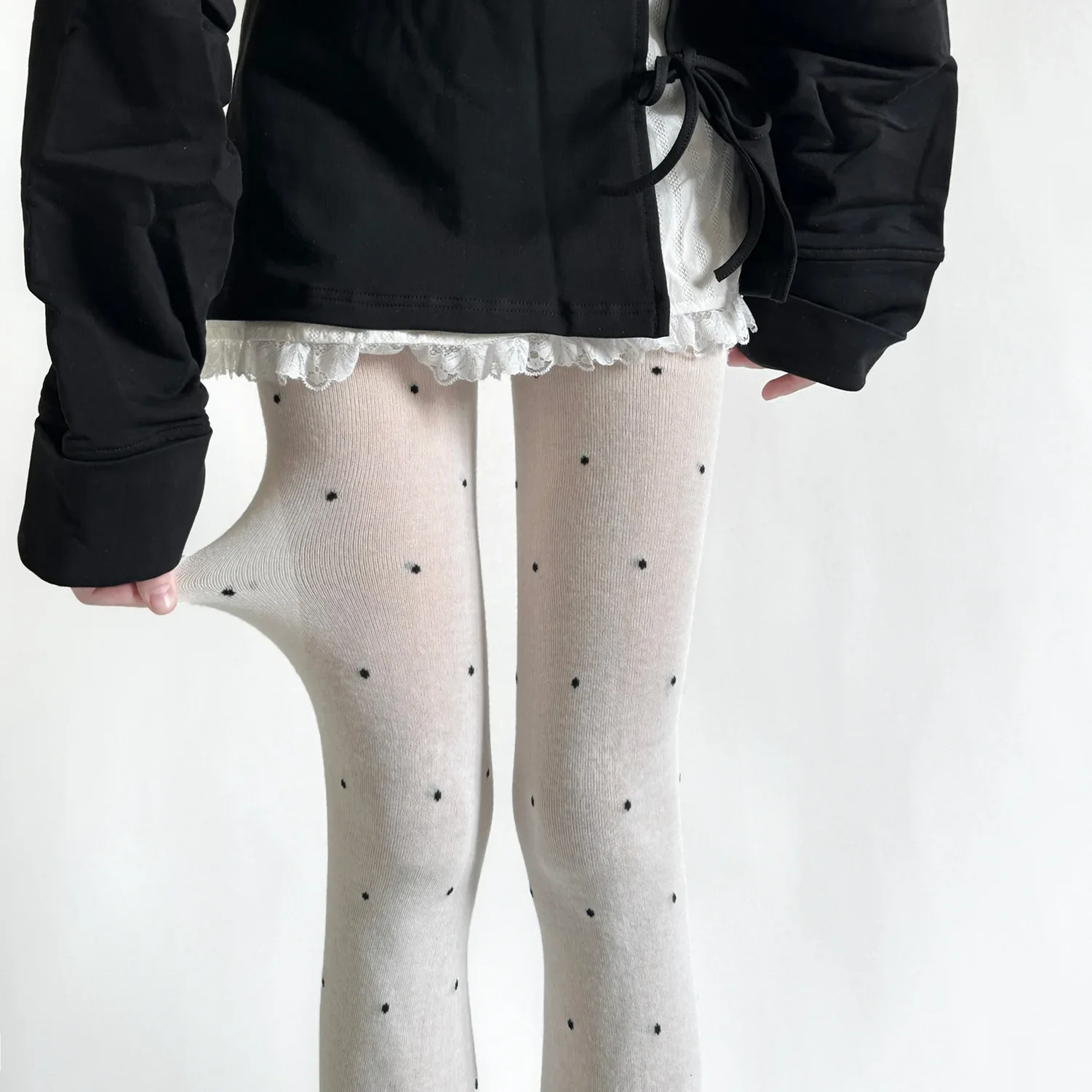 البولكا نقطة الجوارب النساء الخريف والشتاء القطن الفخذ العليا جوارب جوارب طويلة الملابس الداخلية مثير سليم الجسم جوارب الجوارب طماق #4