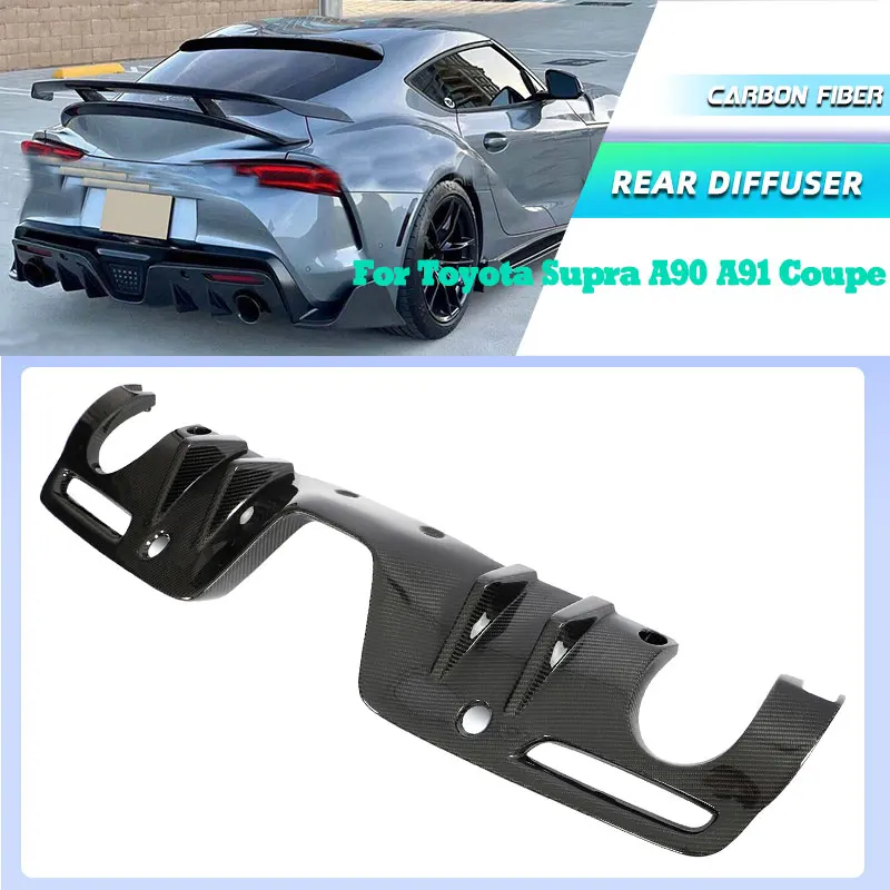 

Prepreg Dry Carbon Car Rear Bumper Diffuser Lip Spoiler for Toyota Supra A90 A91 Coupe 2019-2024 Racing Rear Apron Lip Body Kit