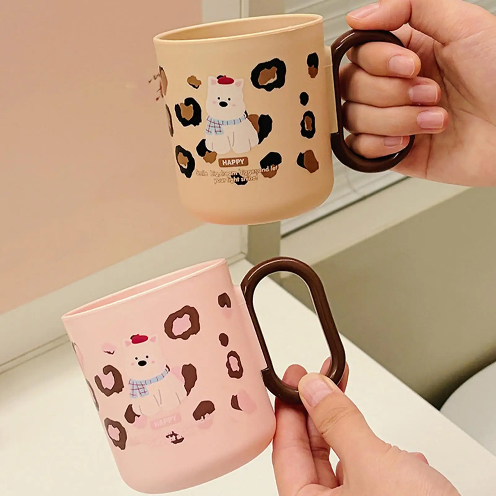 Toothbrush Cup Reusable Single Bathroom Cup Mouthwash Cup for Vanity Counter Sink Travel Dorm Apartment Home Decor Personal Use