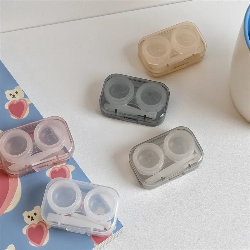 

Contact Lens Case Set Laser Design Contact Lens Case Compact Contact Lens Box Stylish For Daily Use Business Trips Outdoor