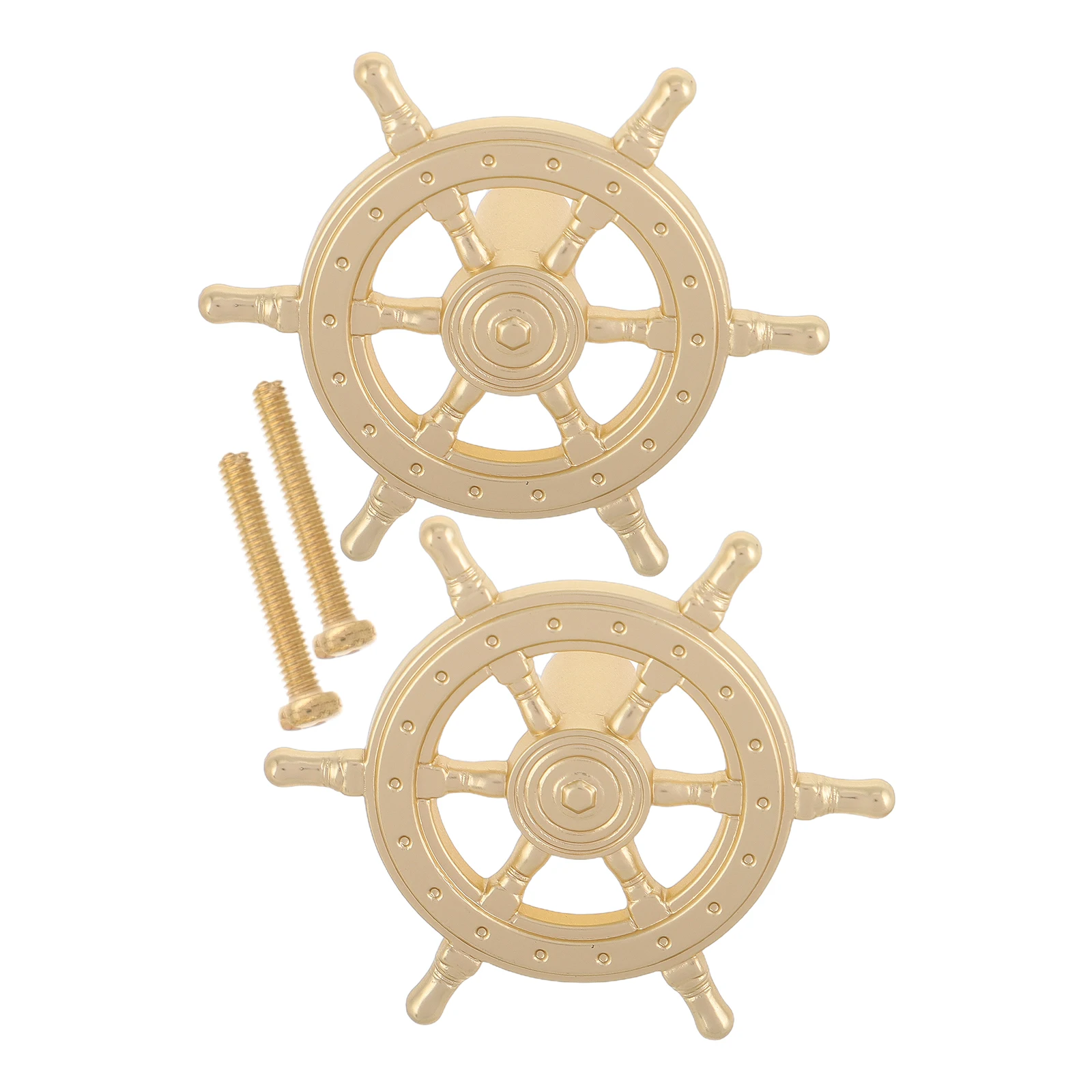 

2 Pcs Vintage Decor Cabinet Drawer Knob Pull Handle Grip Door Golden Hardware Fixtures