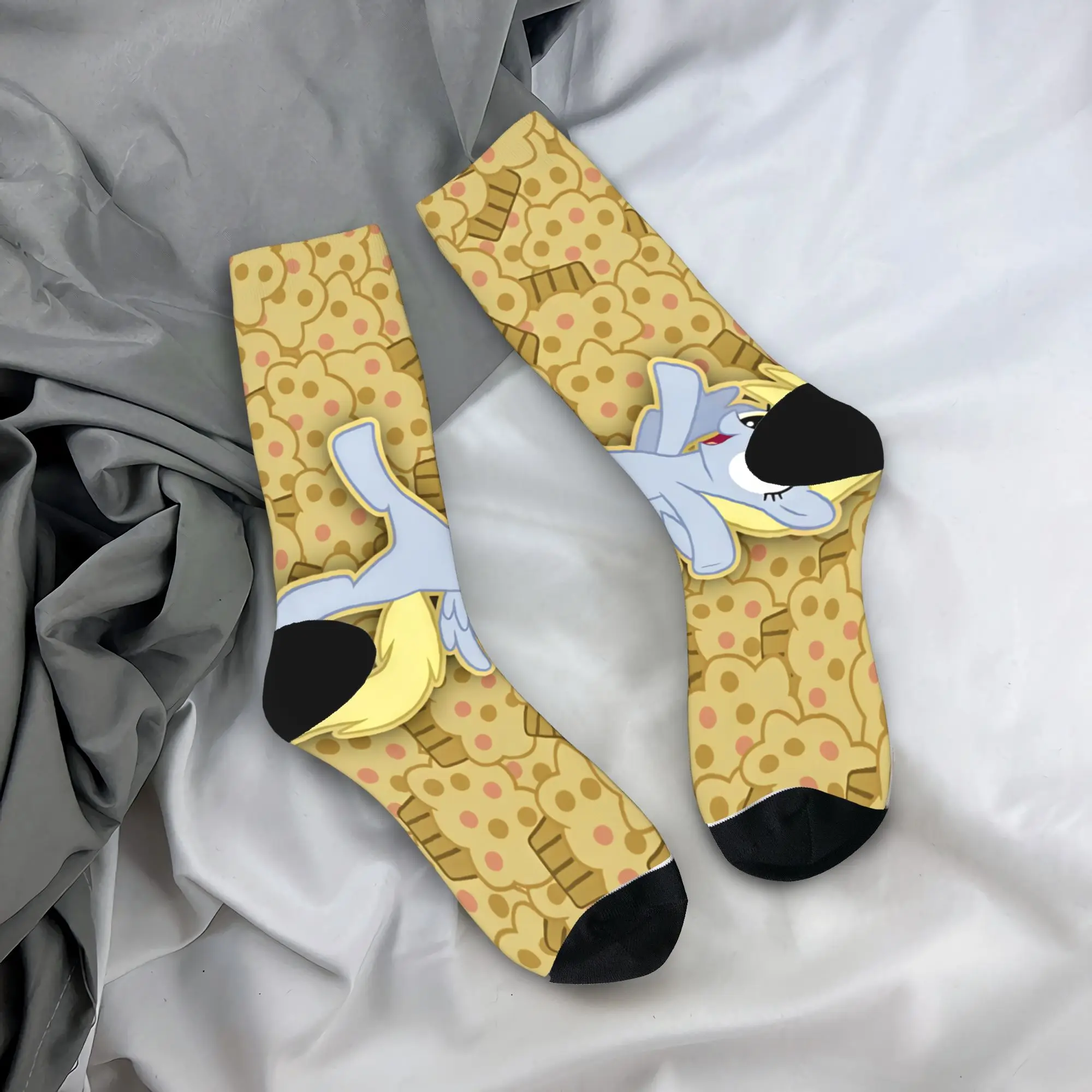 Derpy Muffins Hooves Stockings  Design Harajuku Socks Spring Non-Slip Socks Couple Running Sports Warm Soft Socks