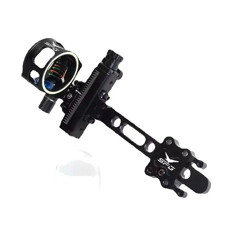 Archery Bow Sights Aluminum Compound Pulley Bows Target Hunting 5 Pin 6X/8X 1.75 Scope Lens Long Bar Right Hand Accessories