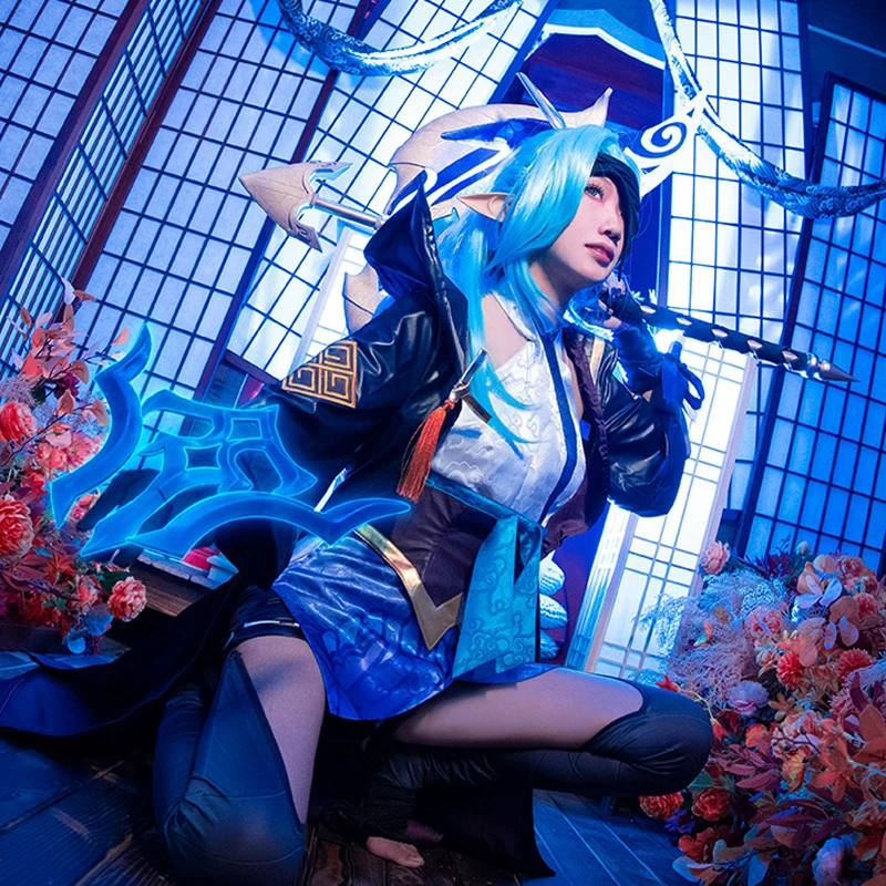 Hot! Game LOL New Skin Spirit Blossom For The Night Hunter Shauna Vayne Suit Cosplay Costume H