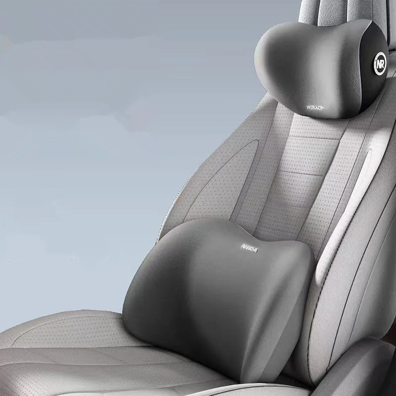 Auto-Nackenkissen aus Memory-Schaum, Stützkissen für die Lendenwirbelsäule, Kopfstützenschutz – Dual-Use-Wirbelsäulenpflege, unverzichtbar für Reisen