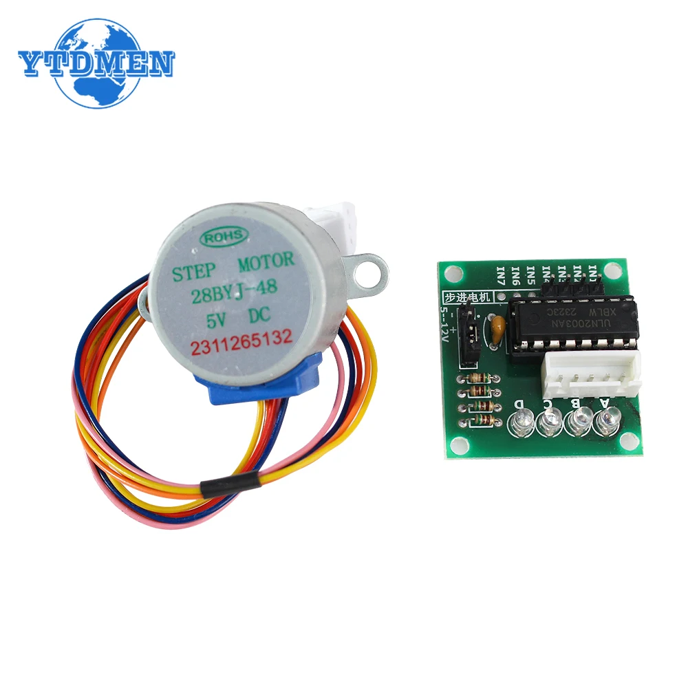 1PCS 5V/12V 4-Phase 28BYJ-48 DC Gear Step Stepper Motor ULN2003 Driver Board ULN2003 PIC MCU DIY for Arduino