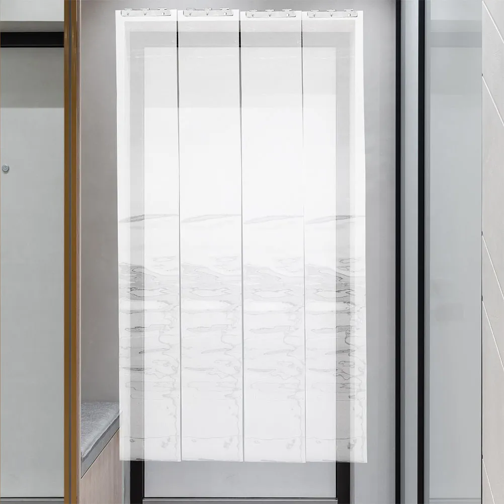Transparent Plastic Strip Door Curtain 1.7m High Visibility Energy Efficient Doorway Divider for Commercial Spaces Household
