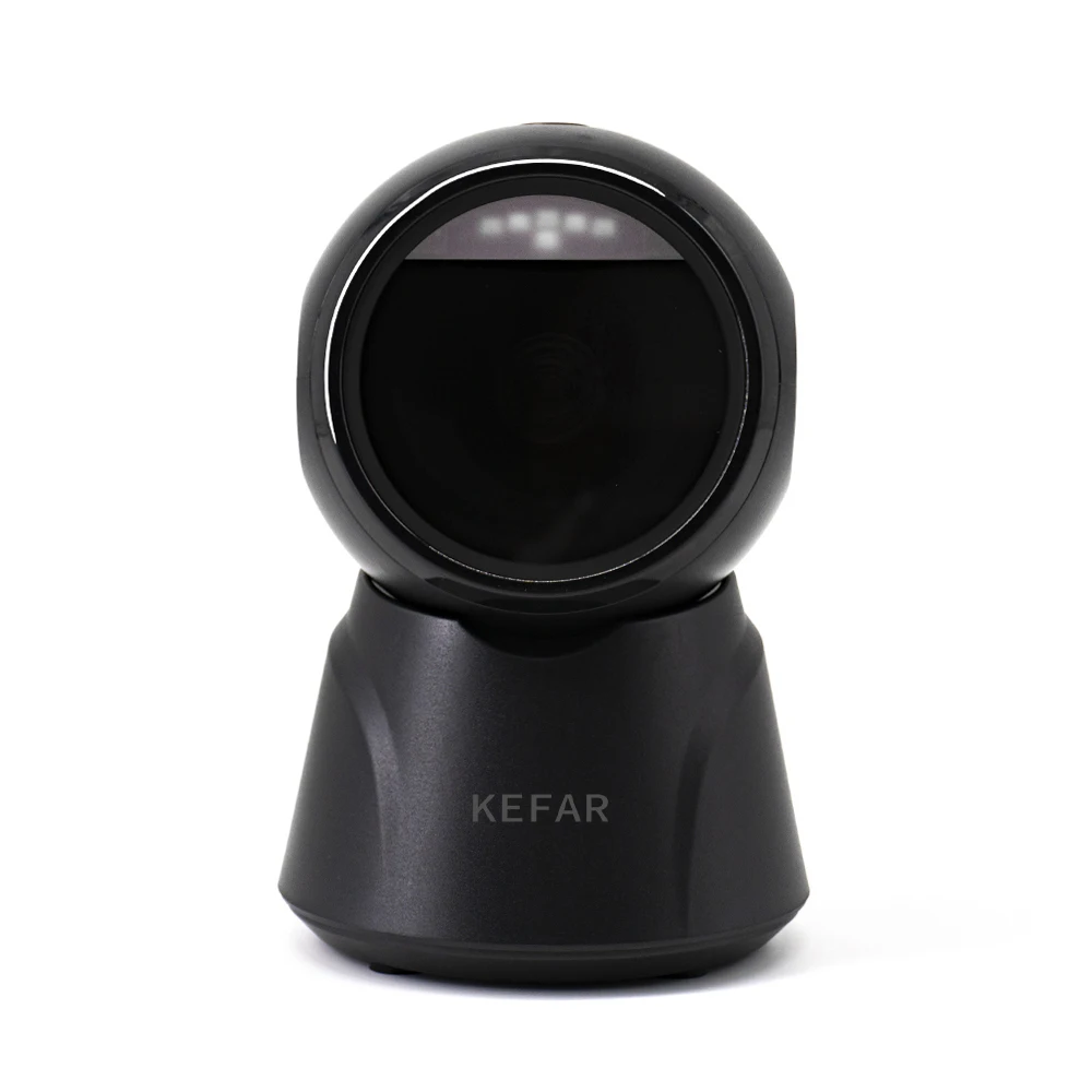 Wired USB Wireless Desktop 2D QR Barcode Scanner, Bluetooth Omnidirectional Hands-Free Barcode Reader all-round Automatic Scan
