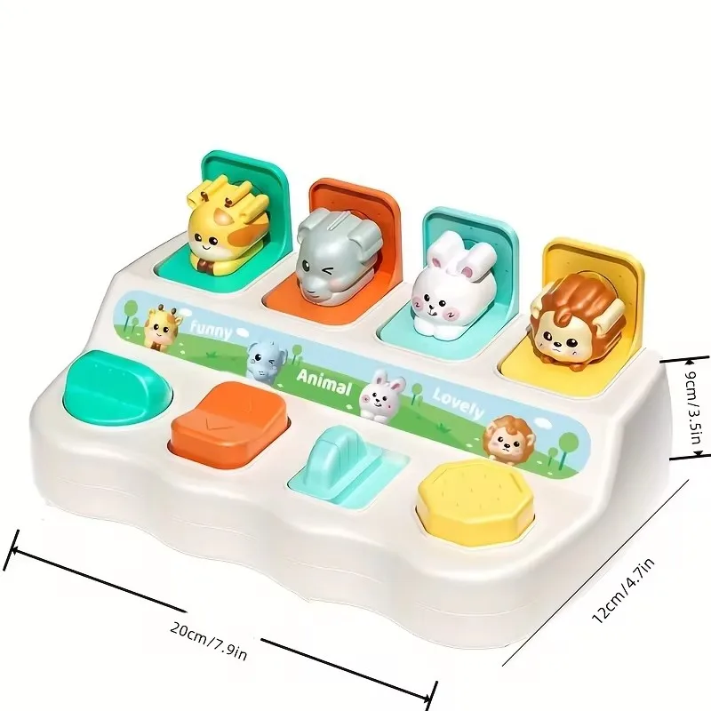 Interactive Animal Popup Toy Set for Children - Enhances Coordination and Critical Thinking, Perfect Gift for Birthdays