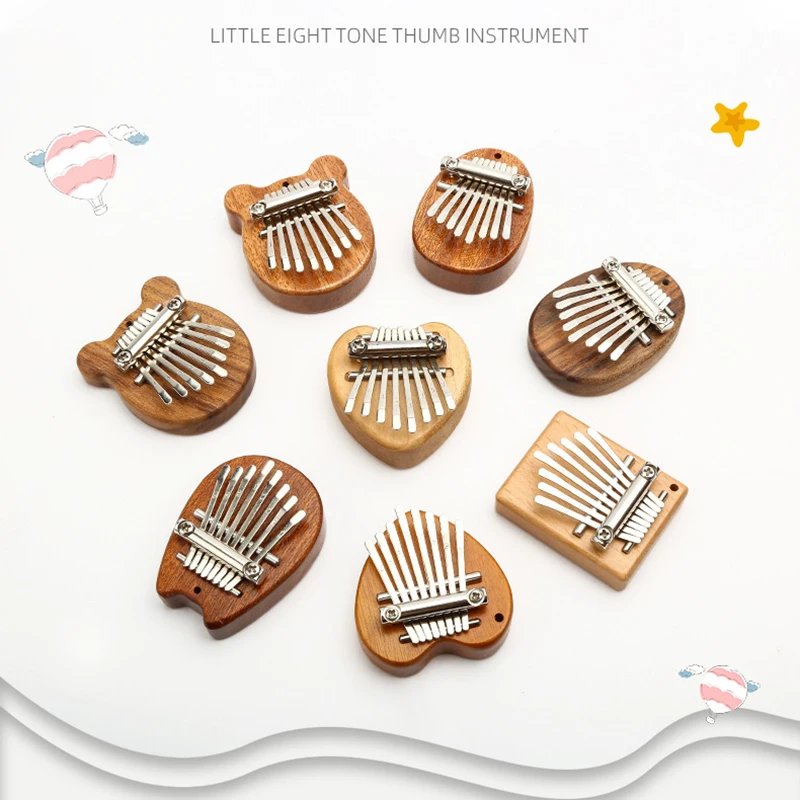 Thumb Piano 8 Key Mini Kalimba Exquisite Finger Piano Portable Marimba Musical Pendant Gift 8 Key Keyboard Musical Instrument