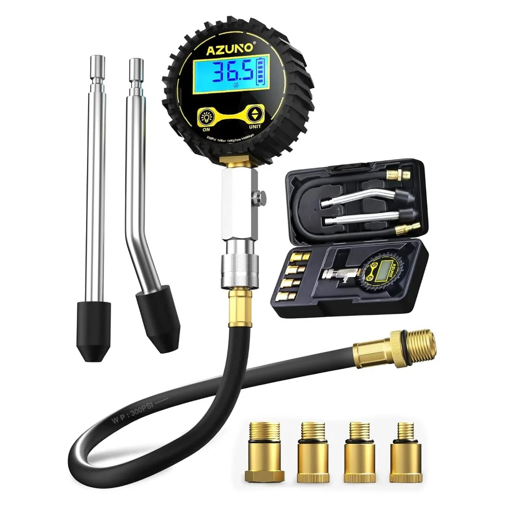 

azuno compression tester automotive, digital compression gauge 200 psi for petrol engine cylinder compression tester kit with ad