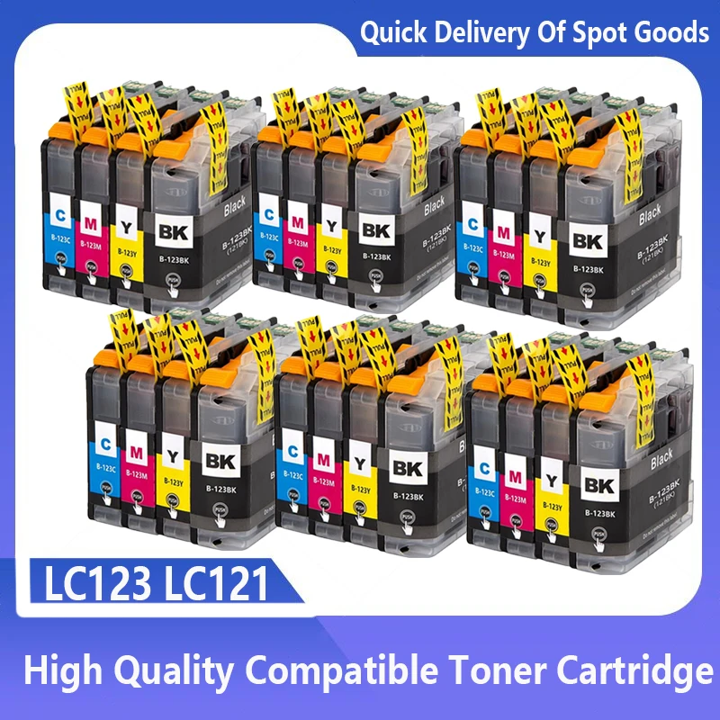 Cartuchos do Inkjet para o irmão, LC123, LC-123, LC 123XL, MFC, J4410DW, J4510DW, J4610DW, J4710DW, J470DW, J6920DW