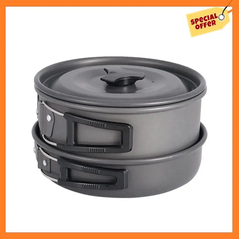

Camping Cooking Set Camping Cookware Outdoor Cooking Pot Frying Pan Picnic Kitchen Travel Portable Teapot Picnic Tableware