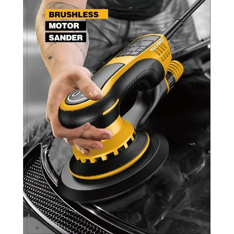 High Quality Handheld Electric Wall Polishing Machine Sandpaper Car Polishing Grinding Machine Brushless Motor