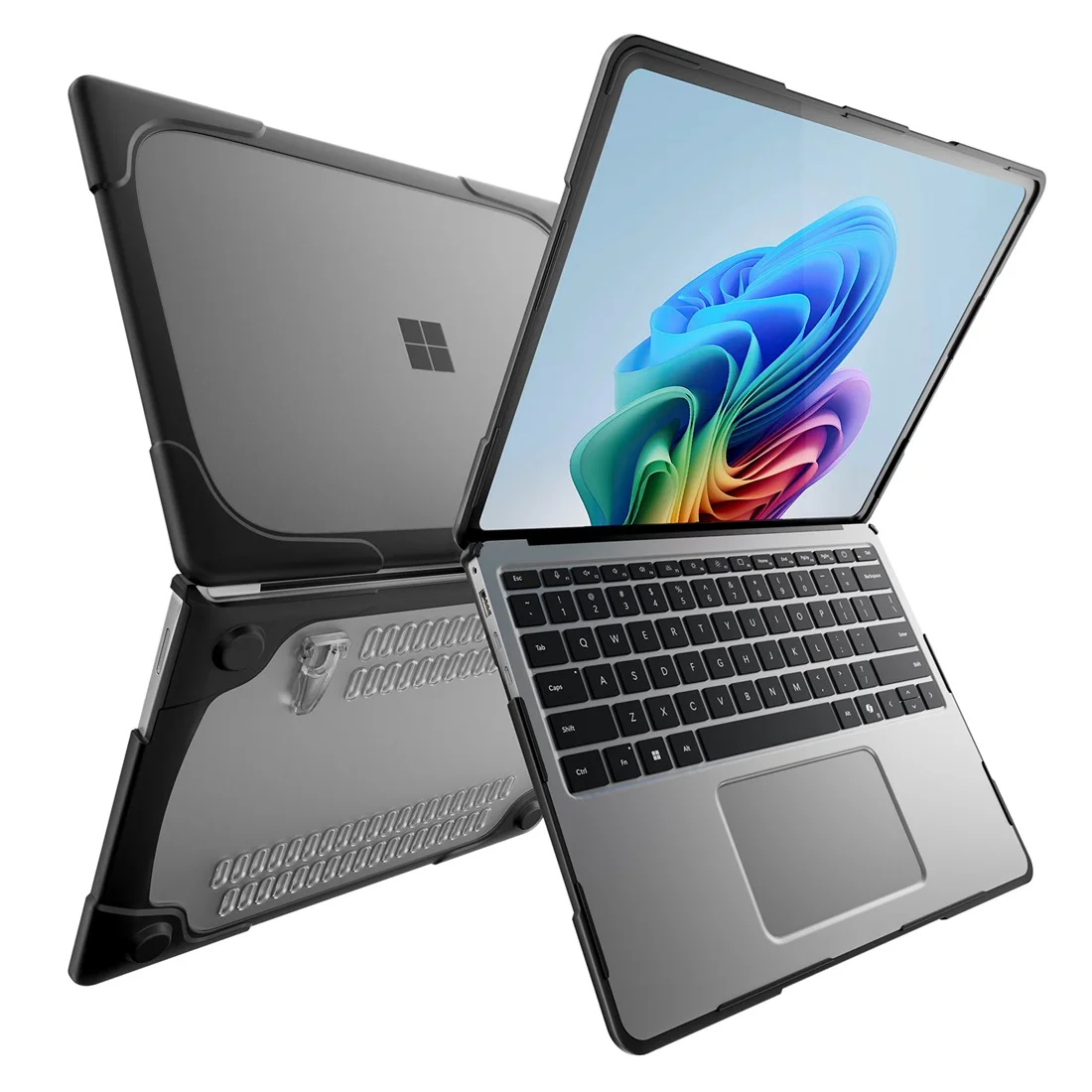 Heavy Duty Matte Soft Touch Hard Cases with TPU Bumper For 13.8 Inch Microsoft Surface Laptop 7 (Model: 2036)