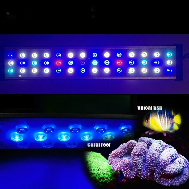 110-240V LED Aquarium Coral Reef Light Full Spectrum Timer Dimmable Marine Fish Tank Lamp For LPS SPS Soft Coral Saltwater Tank
