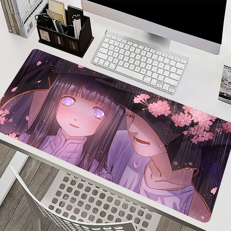 

Mousepad Laptop Mouse Pad Office PC Accessories Keyboard Pad Rubber Cup Mat Soft Mouse Mat Naruto Hyuuga Hinata Large Desk Mat