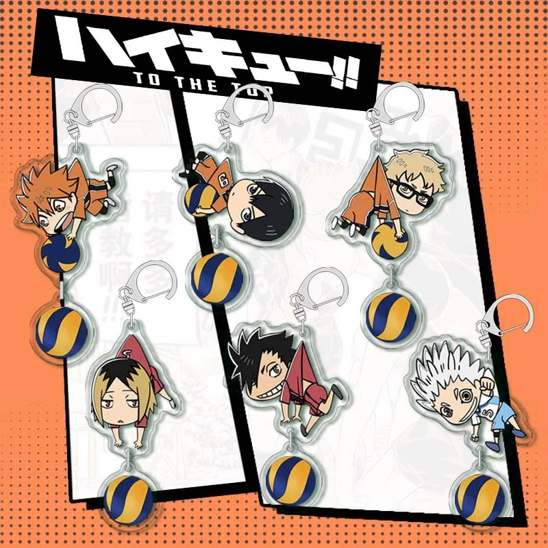 Acrylic Key Chains Anime Peripherals Shoyo Tobio Kageyama Kei Tsukishima Kotaro Bokuto Fashion Jewelry Pendant Cosplay DIY Prop