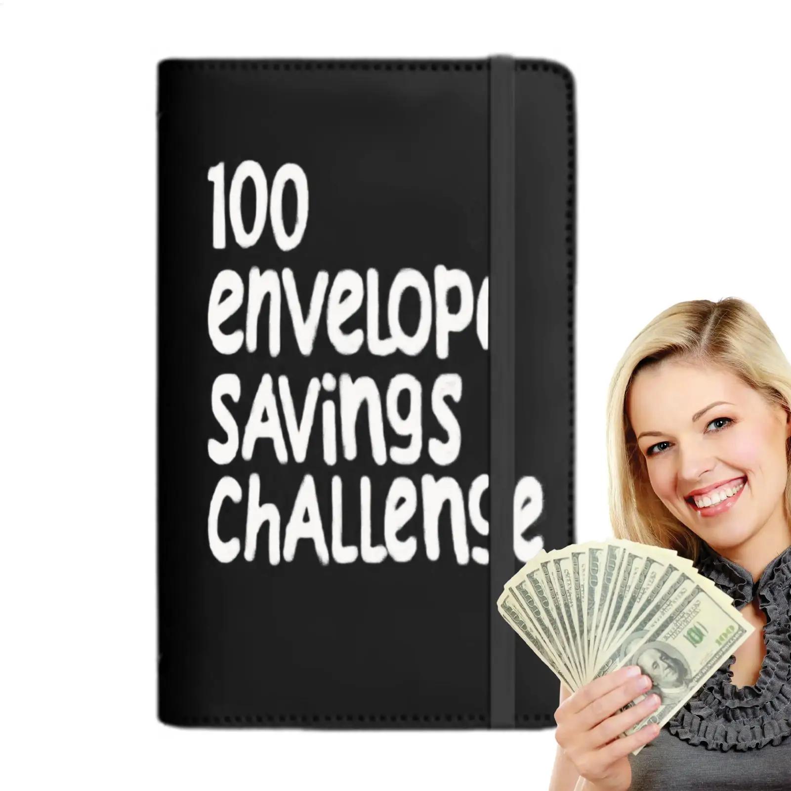 100 Umschläge Geldspar-Challenge Budget-Planer 100-Tage-Tracker zum Sparen von 5050 Dollar für Budget-Tracking für Erwachsene – Detail 1